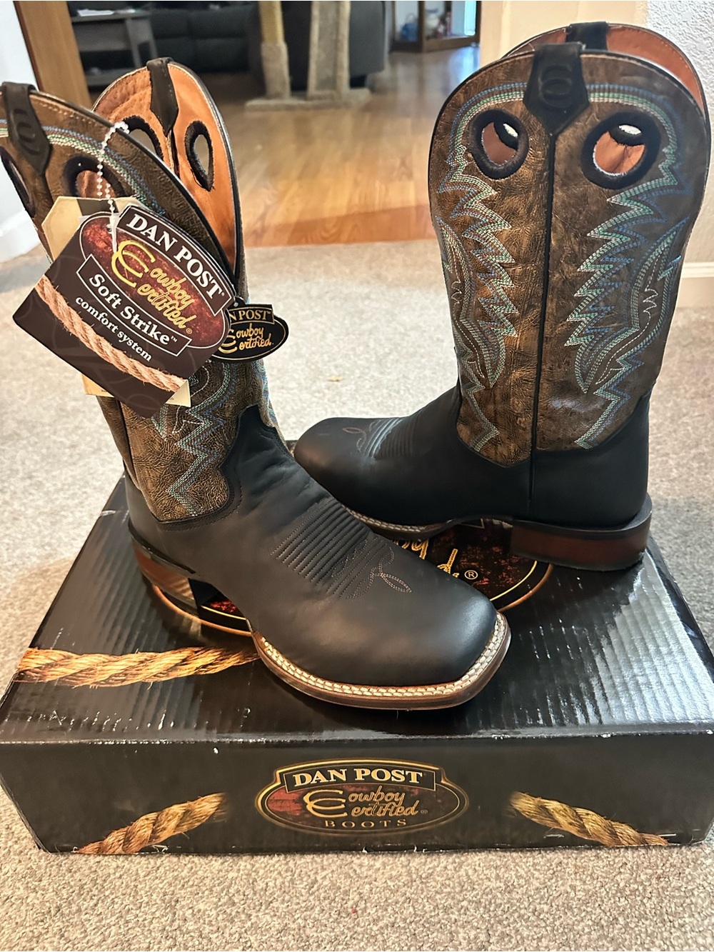 Dan Post Men’s Duece  blk/brn 9.5D 
Soft Strike comfort system